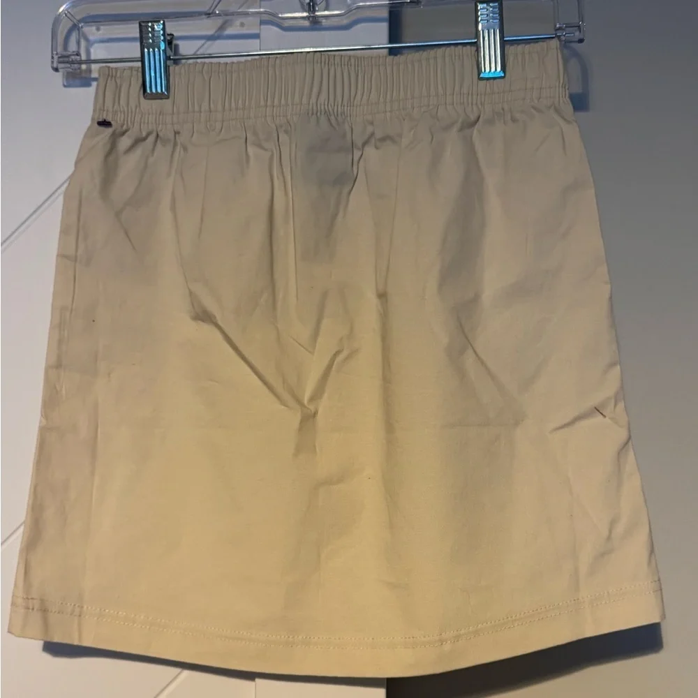 Converse Girls Cream A-Line Skirt Pockets Elastic Waist Size M 10-12 NWOT